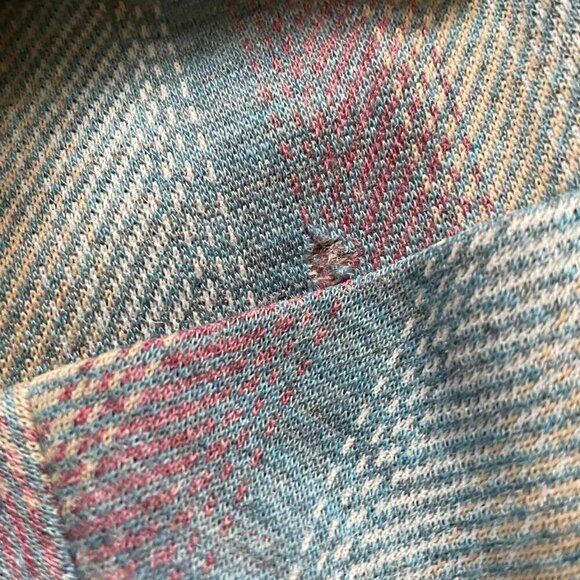 Handmade Blue and Purple Patterned Vintage Inspired Jacket - Size Small - Picture 5 of 5